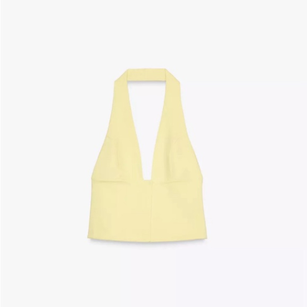 Zara Yellow Halter Top